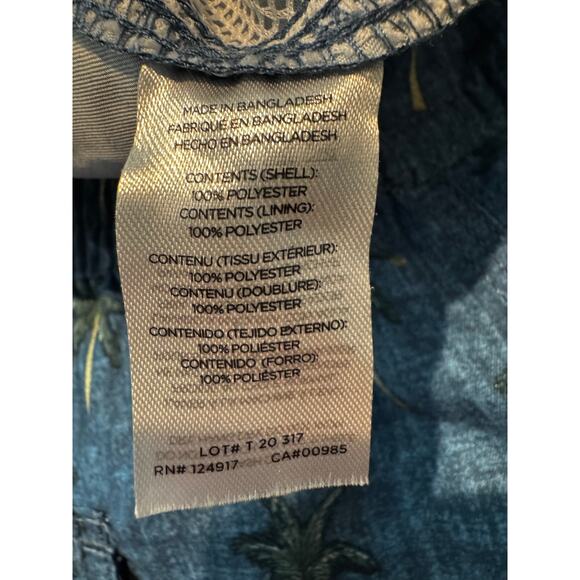 Trunks Surf & Swim Co. Palm Tree Swim Trunks Blue Size Large - Picture 5 of 6